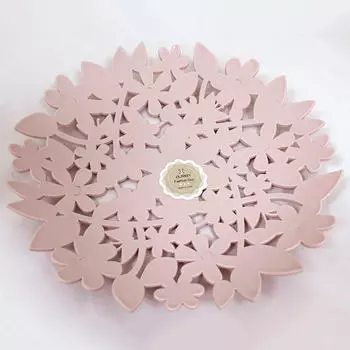 Тарелка 29,5*4,2см ажурная Absolut Home розовая 1109