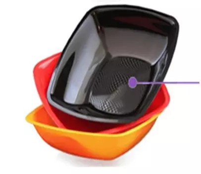 Тарелка глубокая 18 см 3 шт красная