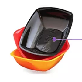 Тарелка глубокая 18 см 3 шт желтая