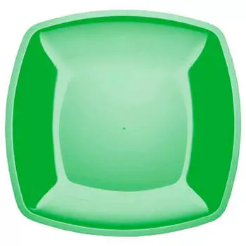 Тарелка Квадратная 23см 3шт Buffet салатовая