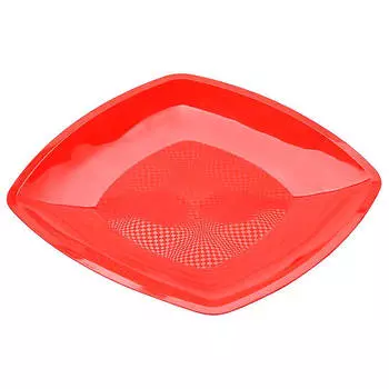 Тарелка Квадратная 30см 3шт Buffet красная