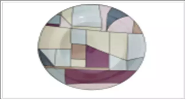 Тарелка обеденная 26,5см витраж б103-1