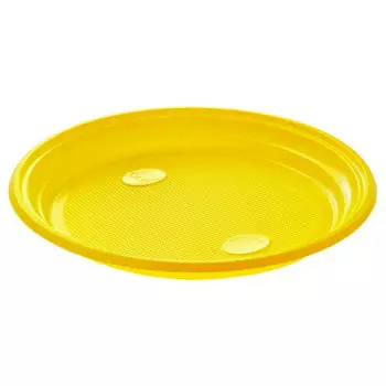 Тарелка столовая 1-секц 12шт 20,5см лимонная