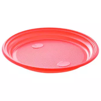 Тарелка столовая 1-секц 12шт 20,5см красная