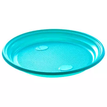 Тарелка столовая 1-секц 12шт 20,5см голубая