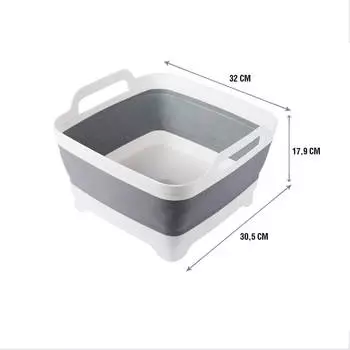 Таз-раковина 32*30,5*17,9см складной Unigood серо-белый