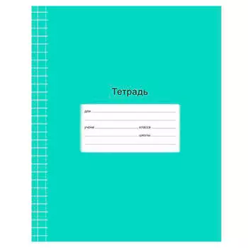 Тетрадь 12 л клетка биджи отличная зеленый эконом