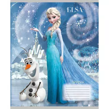 Тетрадь 12л клетка Disney Холодное сердце 89391