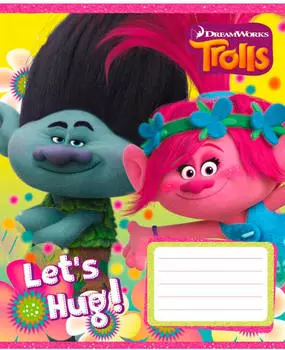 Тетрадь 12л клетка тролли 89562