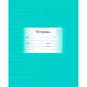 Тетрадь 24 л линия биджи школьная зеленая эконом