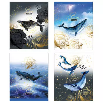 Тетрадь 48 л клетка биджи глянцевая голографическая ламинация а5