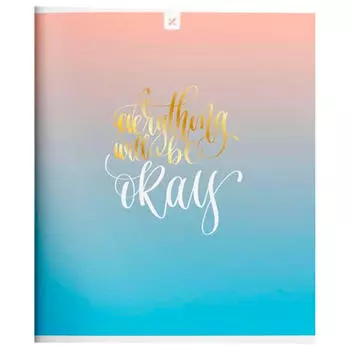 Тетрадь 48л клетка Lorex градиент оранжево-голубой lxcbbc-gr