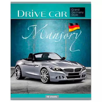 Тетрадь 48л клетка проф-пресс машины на сером фоне 48-9000