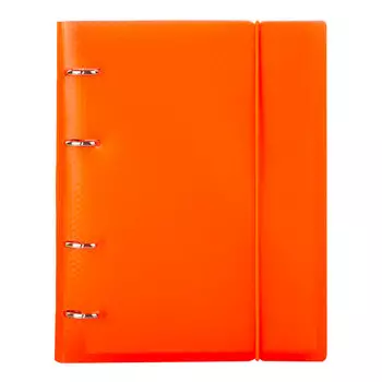 Тетрадь на кольцах Brauberg клетка 120л а5 оранжевый с резинкой 175х220мм 403571