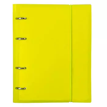 Тетрадь на кольцах Brauberg клетка 120л а5 желтый с резинкой 175х220мм 403570