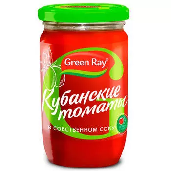 Томаты гринн рей 720 г в собственном соку ст/б