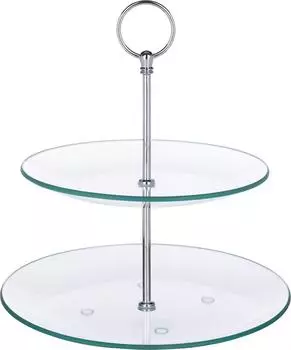 Тортовница 2-х ярусная 21/25 см агнесс хайтек 357-204