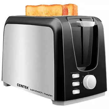 Тостер Centek ct-1429 черный сталь