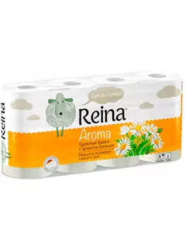 Туалетная бумага реина 4шт 2слоя аромат ромашки