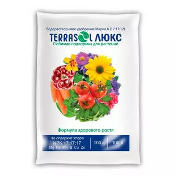 Удобрение 100г минеральное водорастворимое люкс уд0101ter07