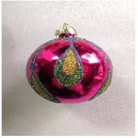 Украшение елочное европа в виде шара 8см малиновый стекло sy21blq-g028