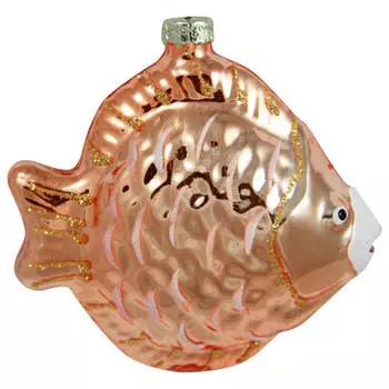 Украшение елочное рыбка10*4*10см золотой sy08279