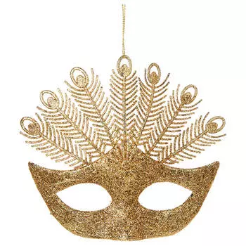 Украшение новогоднее магик тайм маскарад в золоте 13.5 x2x13 см 86786