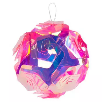 Украшение новогоднее магик тайм розовый шар пвх 10 x10 x10 см 86196