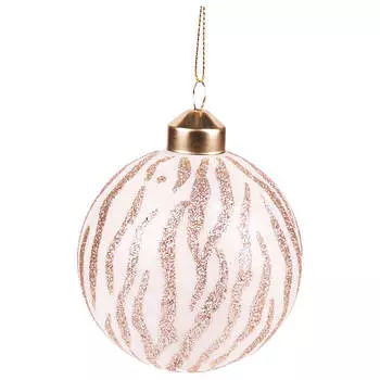 Украшение новогоднее магик тайм шар золотой тигр стекло 8 x8x8см 87263