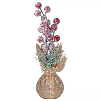 Украшение новогоднее магик тайм зимняя сосна пвх 9 x9x21 см 87484