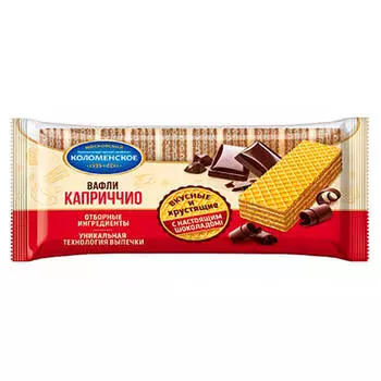Вафли каприччио с шоколадной начинкой 220г Коломенское