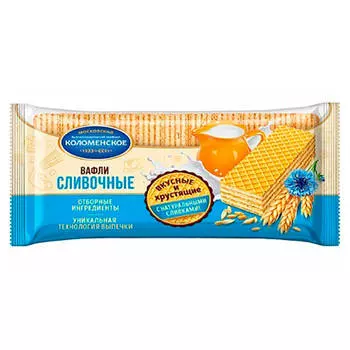 Вафли сливочные традиционные 220г Коломенское