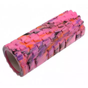 Валик для фитнеса туба камуфляж розовый