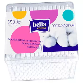 Ватные палочки Bella 200шт коробка