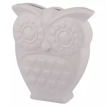 Ваза 16,8 см сова белая hy11-1292168
