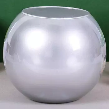 Ваза 18 см 3 л эвис лиголюкс шаровая серебро стекло 1993284