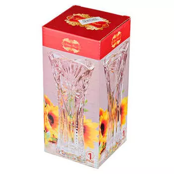 Ваза 18см узорная стекло 181-159