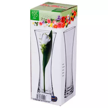 Ваза 19,5 см прозрачная 82570/195/bm766/okd/