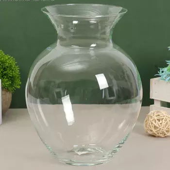 Ваза 23 см 3.2 л эвис татьяна большая прозрачная стекло 329455