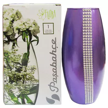 Ваза флора декор фиолетовая