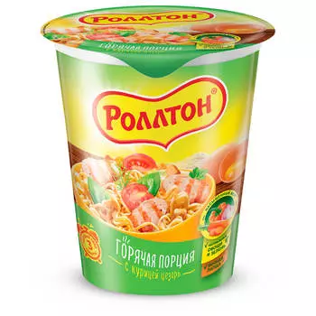Вермишель Роллтон 70г б/п с курицей цезарь