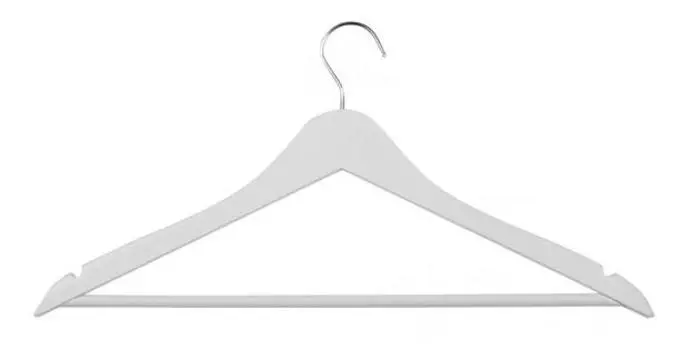 Вешалка 52-54 деревянная с перекладиной белая 4421 10 000 0