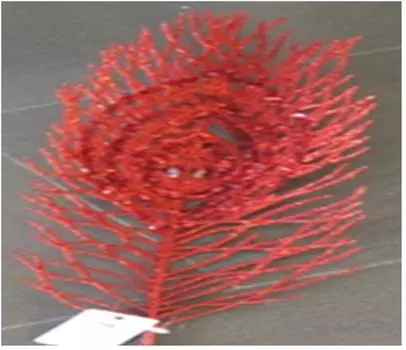 Ветка декоративная блестящая красная 60см а90826 a003 ра90826 a003