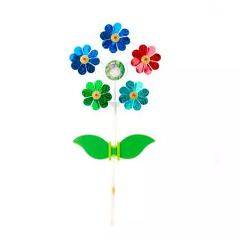 Ветрячок шанту гета 43*17*2см на палочке 5 цветков b524057