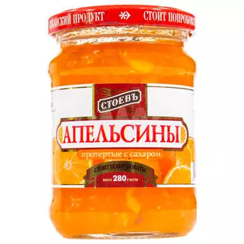 Ягода протертая Стоевъ 280 гр апельсин