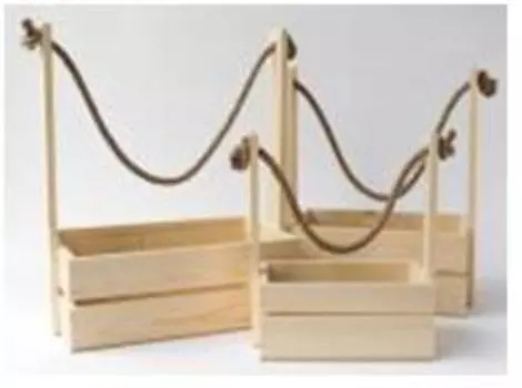 Ящик средний 20, 5*15*30.3 см натуральный цвет