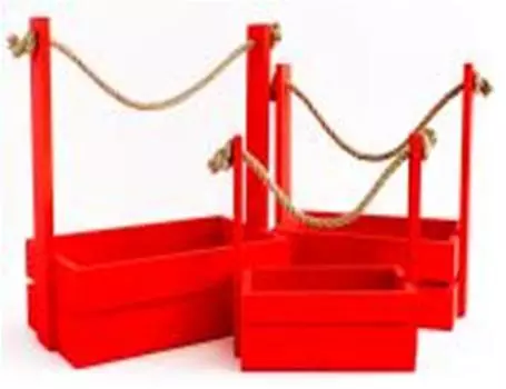 Ящик средний из рейки 20, 5*15*30.3 см одиночный