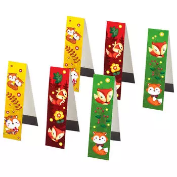 Закладки для книг с магнитом Юнландия лисята 6шт 25x196мм 111639