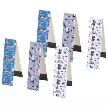 Закладки для книг с магнитом Юнландия верные друзья 6шт 25x196мм 111641