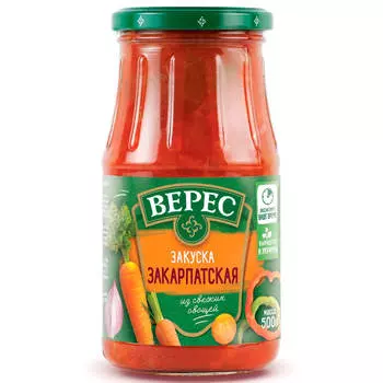 Закуска верес 500г закарпатская овощная ст/б